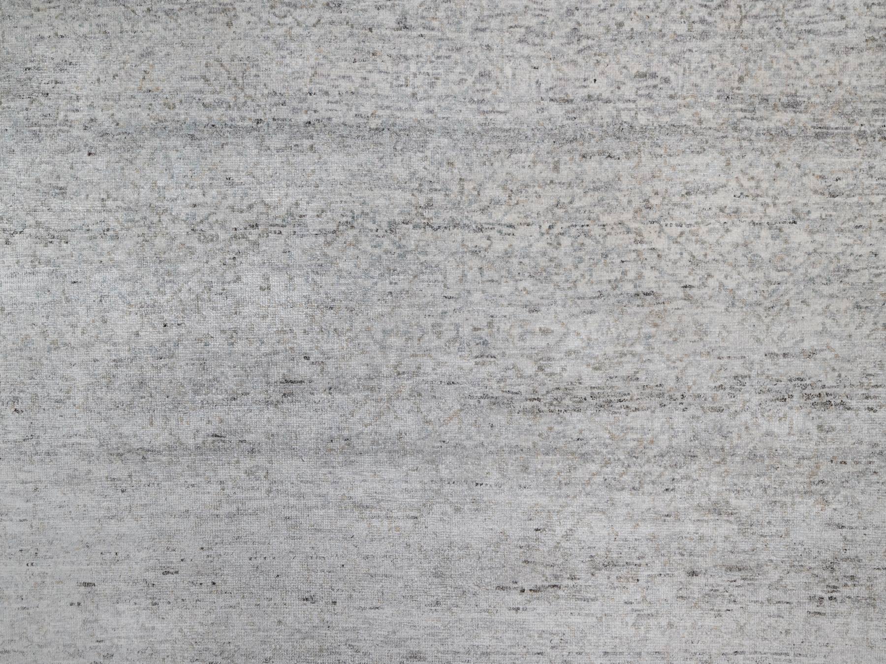 Modern / Contemporary hand-knotted wool rug in Gray, 8'1" x 10'2" — SKU O091409 (view 8)