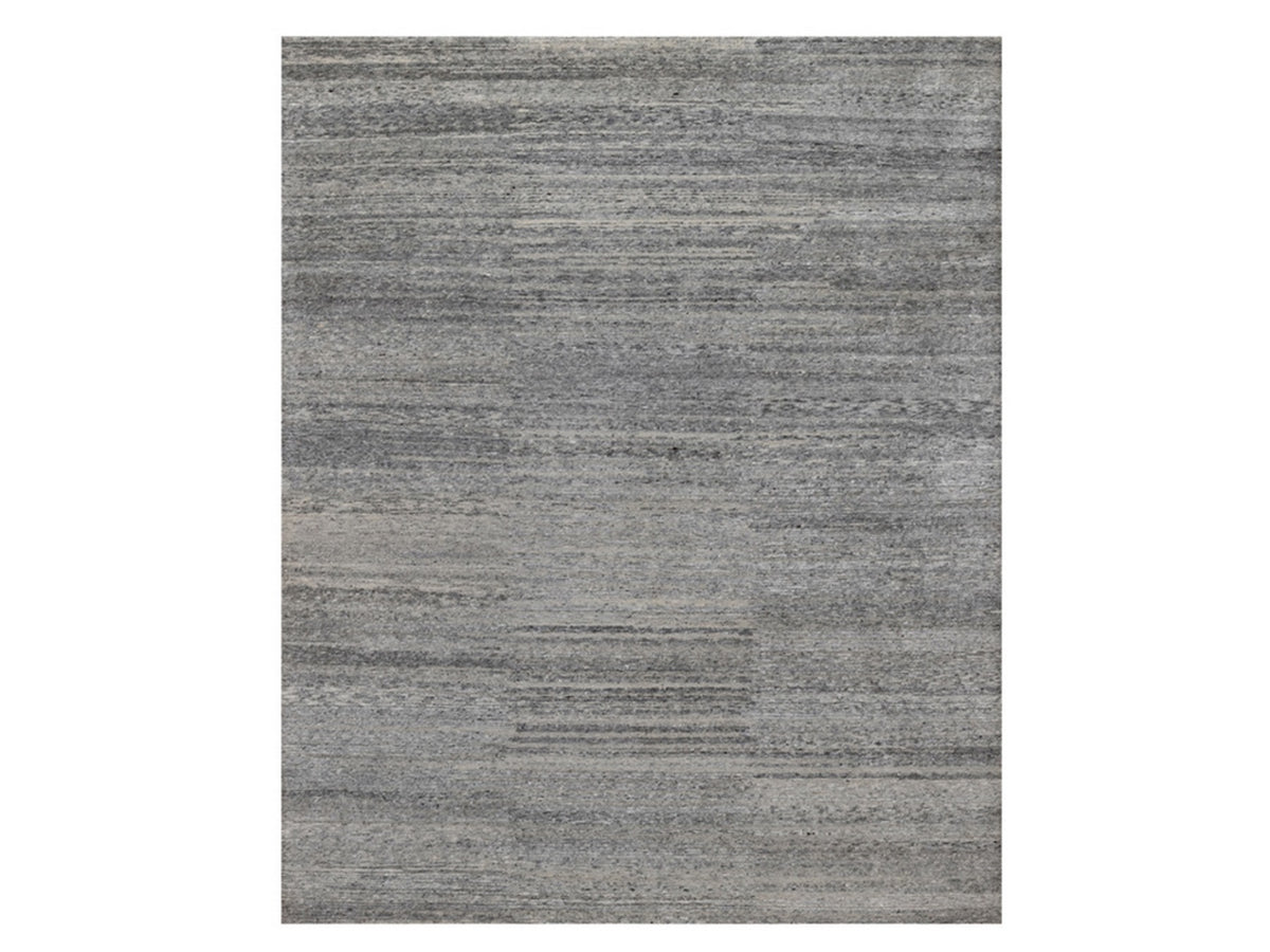 Modern / Contemporary hand-knotted wool rug in Gray, 8' x 9'10" — SKU O091418