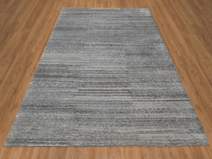 Modern / Contemporary hand-knotted wool rug in Gray, 8' x 9'10" — SKU O091418 (view 2)