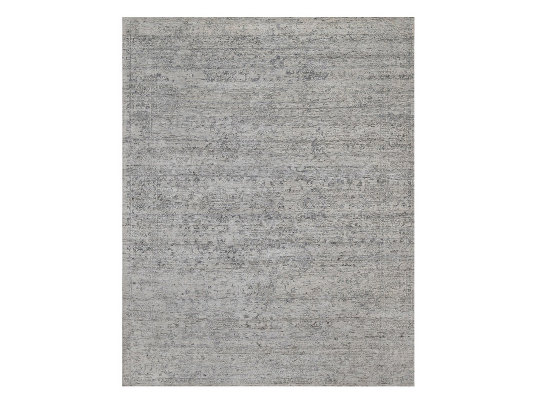 Ivory 7'10" x 10'0" Modern and Contemporary Hand knotted Wool Rug - Sku: O091423