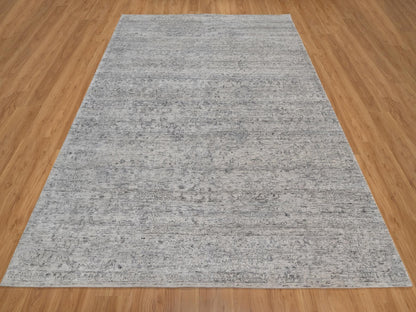 Modern / Contemporary hand-knotted wool rug in Ivory, 7'10" x 10' — SKU O091423 (view 2)