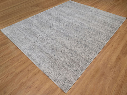 Modern / Contemporary hand-knotted wool rug in Ivory, 7'10" x 10' — SKU O091423 (view 3)