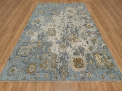 Oushak Oushak hand-knotted wool rug in Ivory, 9'2" x 12' — SKU O091424 (view 2)