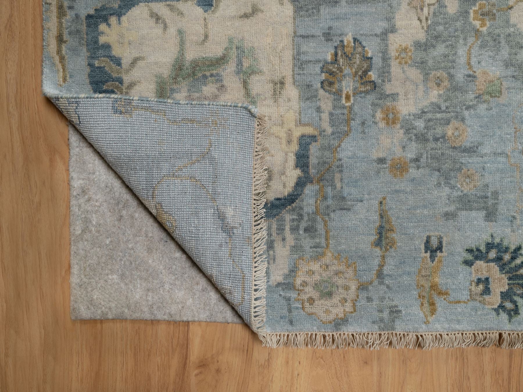 Oushak Oushak hand-knotted wool rug in Ivory, 9'2" x 12' — SKU O091424 (view 4)