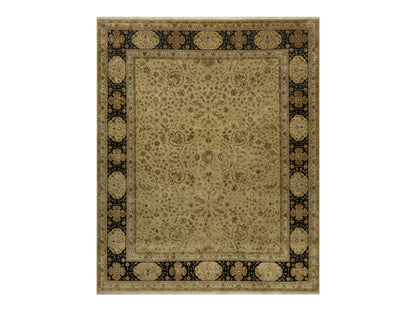 Brown 7'11" x 10'0" Fine Oriental Hand knotted Wool/Silk Rug - Sku: O091431