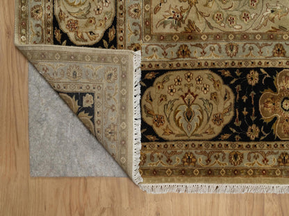 Brown 7'11" x 10'0" Fine Oriental Hand knotted Wool/Silk Rug - Sku: O091431