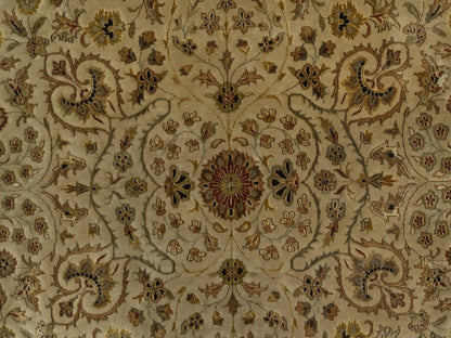 Brown 7'11" x 10'0" Fine Oriental Hand knotted Wool/Silk Rug - Sku: O091431
