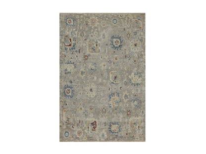 Oushak Oushak hand-knotted wool rug in Gray, 6'1" x 9' — SKU O091433