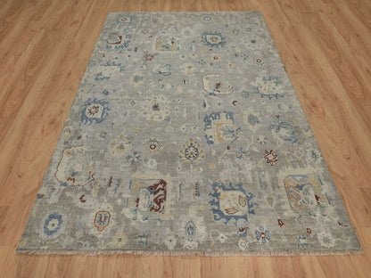 Oushak Oushak hand-knotted wool rug in Gray, 6'1" x 9' — SKU O091433 (view 2)