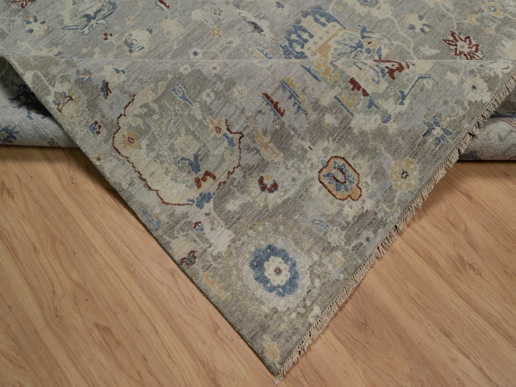 Oushak Oushak hand-knotted wool rug in Gray, 6'1" x 9' — SKU O091433 (view 6)