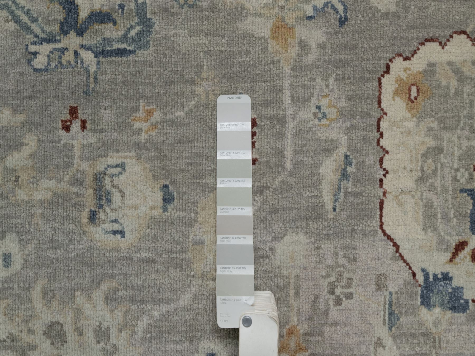 Oushak Oushak hand-knotted wool rug in Gray, 6'1" x 9' — SKU O091433 (view 7)