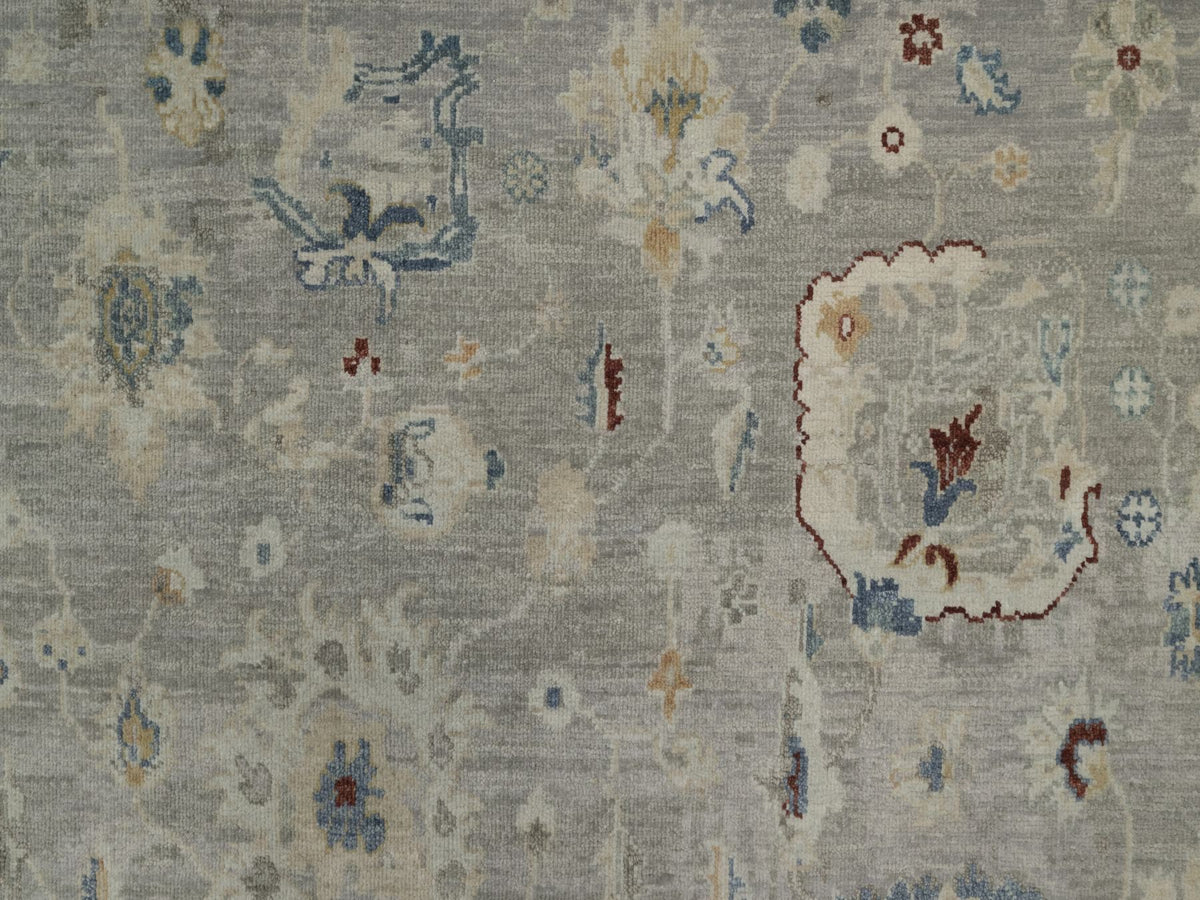 Oushak Oushak hand-knotted wool rug in Gray, 6'1" x 9' — SKU O091433 (view 8)