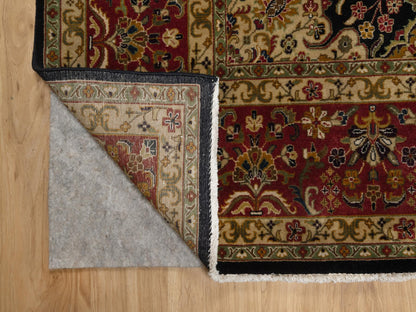 Black 7'11" x 9'10" Fine Oriental Hand knotted Wool Rug - Sku: O091434