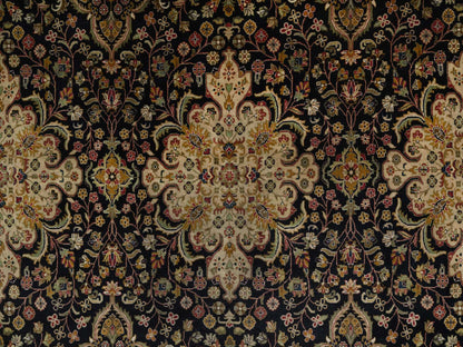 Black 7'11" x 9'10" Fine Oriental Hand knotted Wool Rug - Sku: O091434
