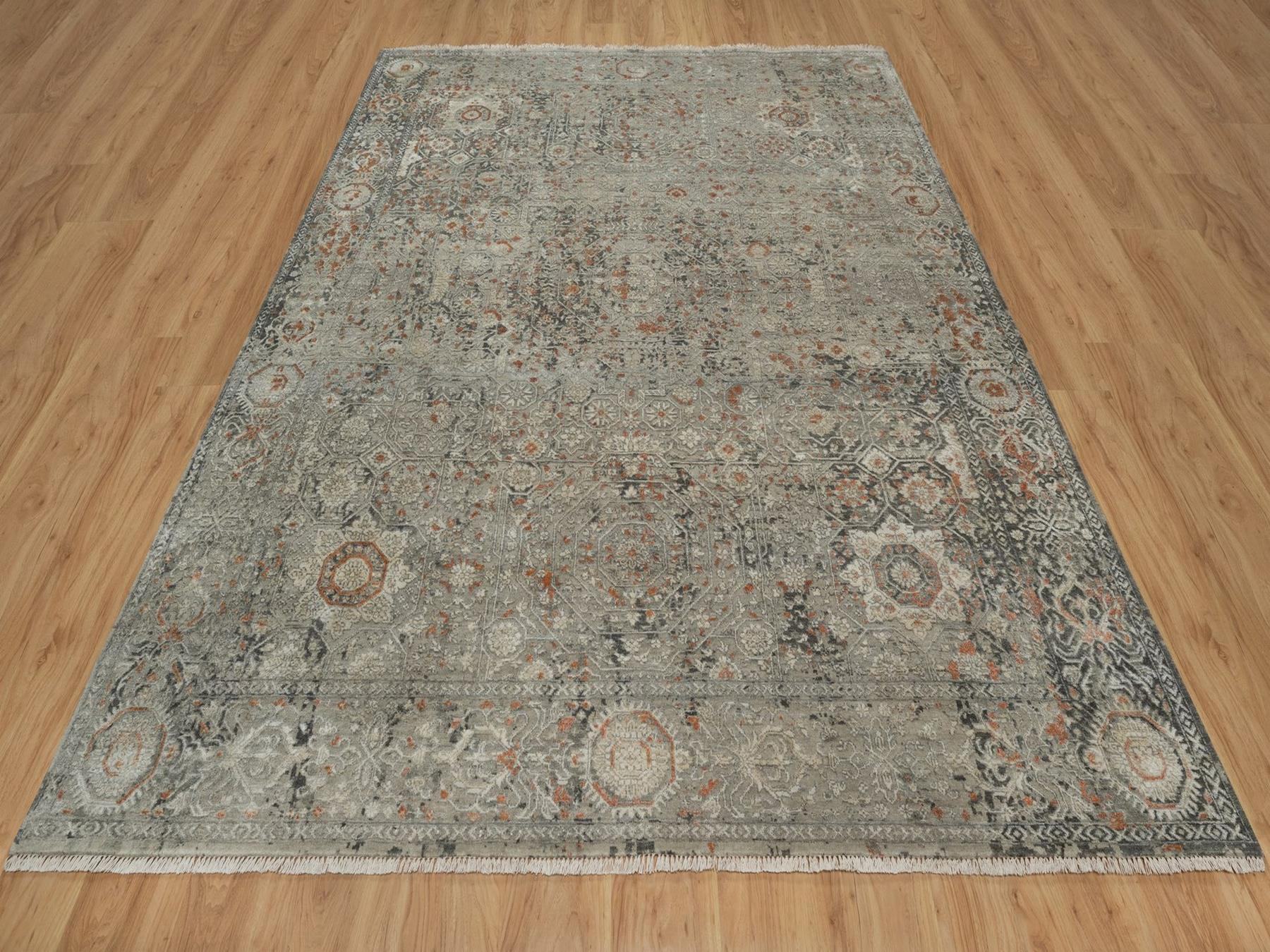 Mamluk Mamluk hand-knotted wool rug in Gray, 7'9" x 9'11" — SKU O091442 (view 2)