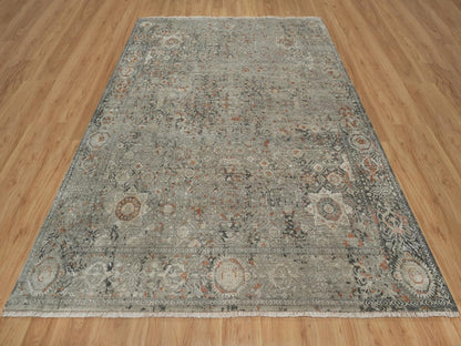 Mamluk Mamluk hand-knotted wool rug in Gray, 7'9" x 9'11" — SKU O091442 (view 2)