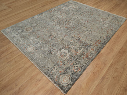 Mamluk Mamluk hand-knotted wool rug in Gray, 7'9" x 9'11" — SKU O091442 (view 3)