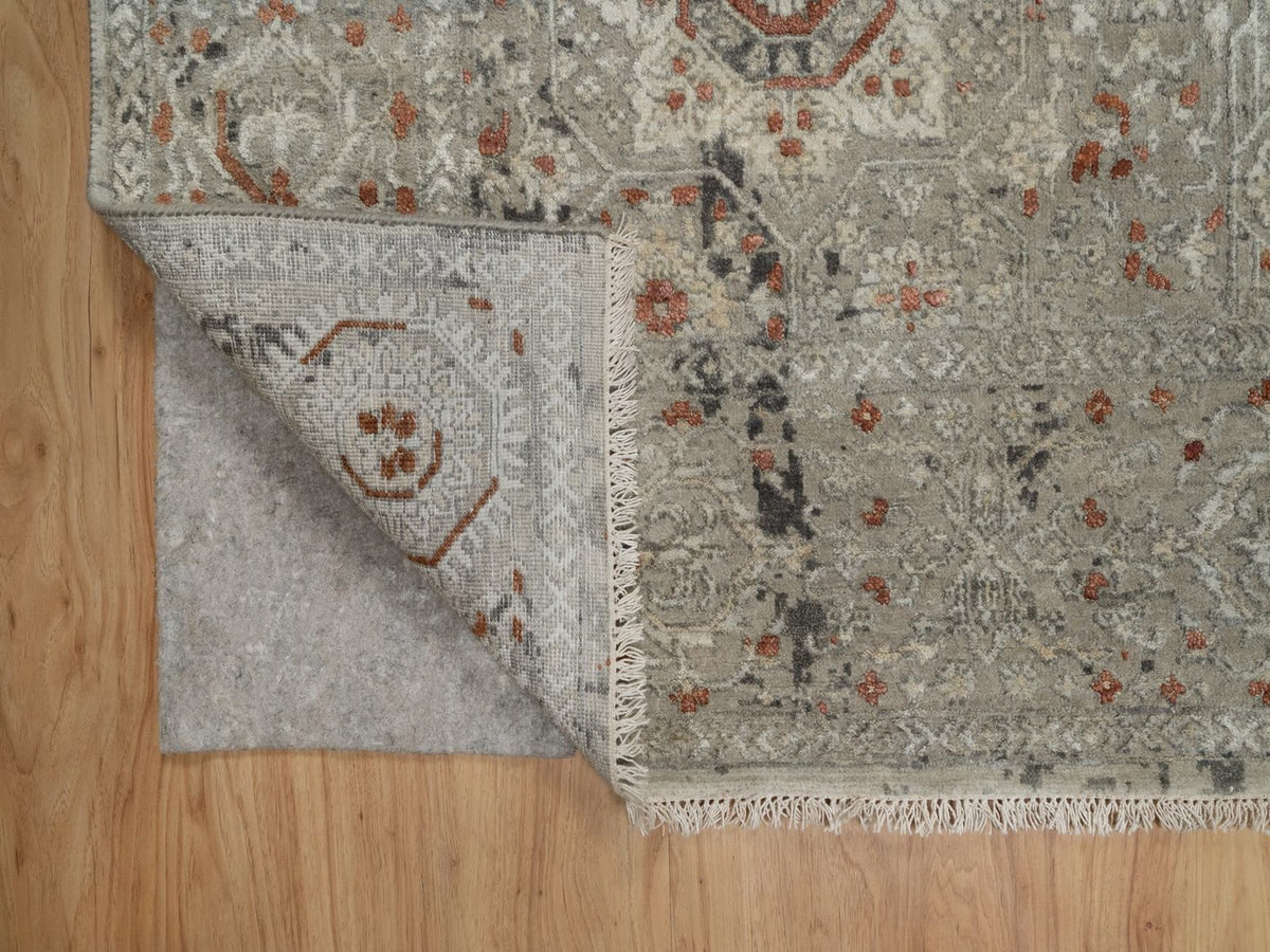 Mamluk Mamluk hand-knotted wool rug in Gray, 7'9" x 9'11" — SKU O091442 (view 4)