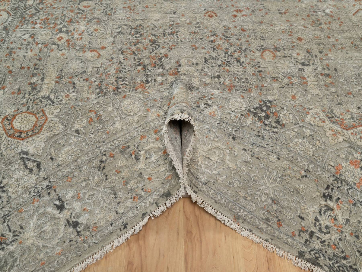 Mamluk Mamluk hand-knotted wool rug in Gray, 7'9" x 9'11" — SKU O091442 (view 5)