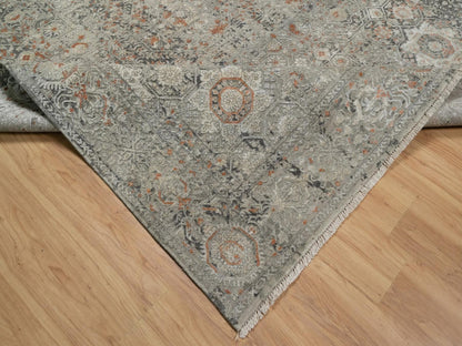 Mamluk Mamluk hand-knotted wool rug in Gray, 7'9" x 9'11" — SKU O091442 (view 6)