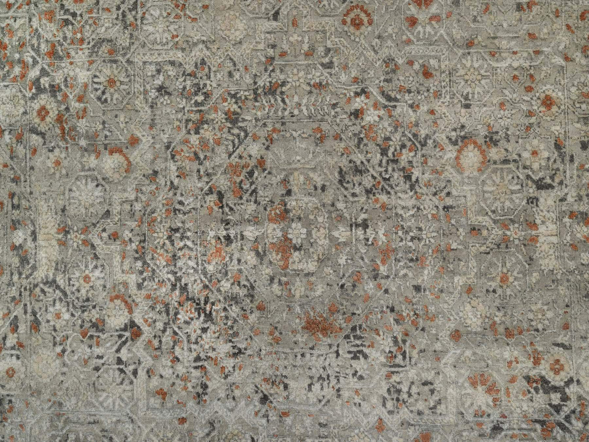 Mamluk Mamluk hand-knotted wool rug in Gray, 7'9" x 9'11" — SKU O091442 (view 8)