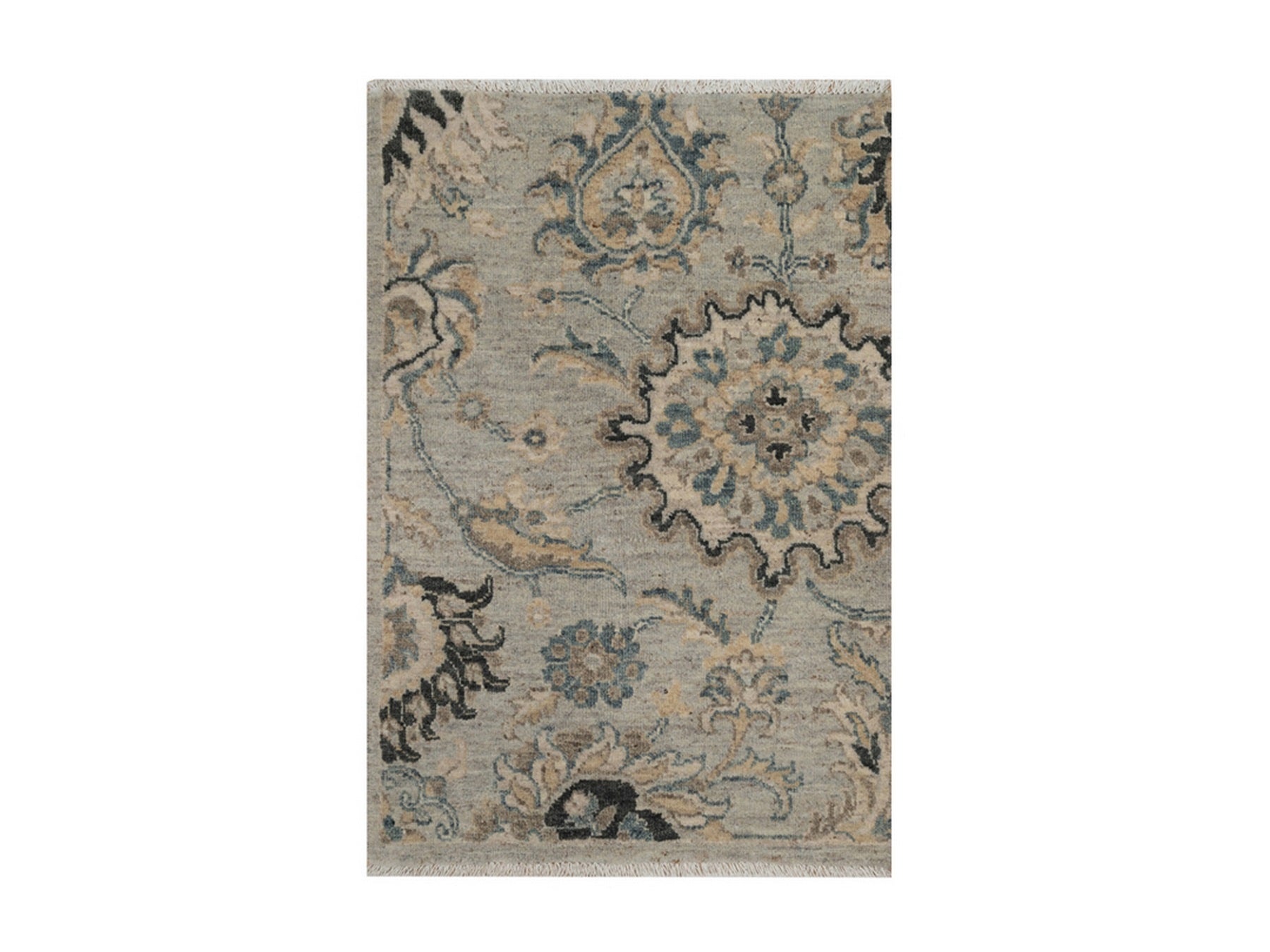 Oushak Oushak hand-knotted wool rug in Gray, 2'1" x 3'1" — SKU O091450