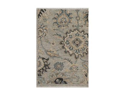Oushak Oushak hand-knotted wool rug in Gray, 2'1" x 3'1" — SKU O091450