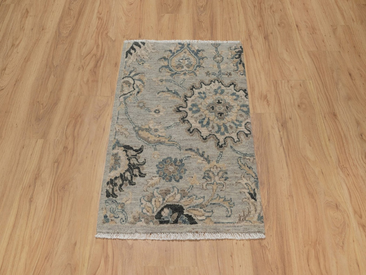 Oushak Oushak hand-knotted wool rug in Gray, 2'1" x 3'1" — SKU O091450 (view 2)