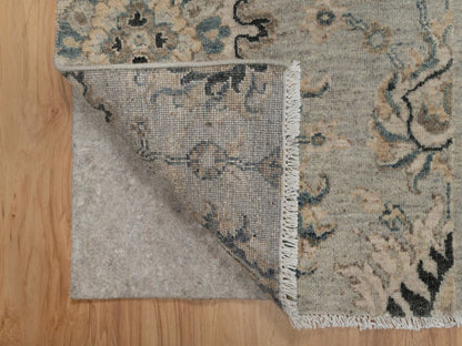 Grey 2'1" x 3'1" Oushak And Peshawar Hand knotted Wool Rug - Sku: O091450