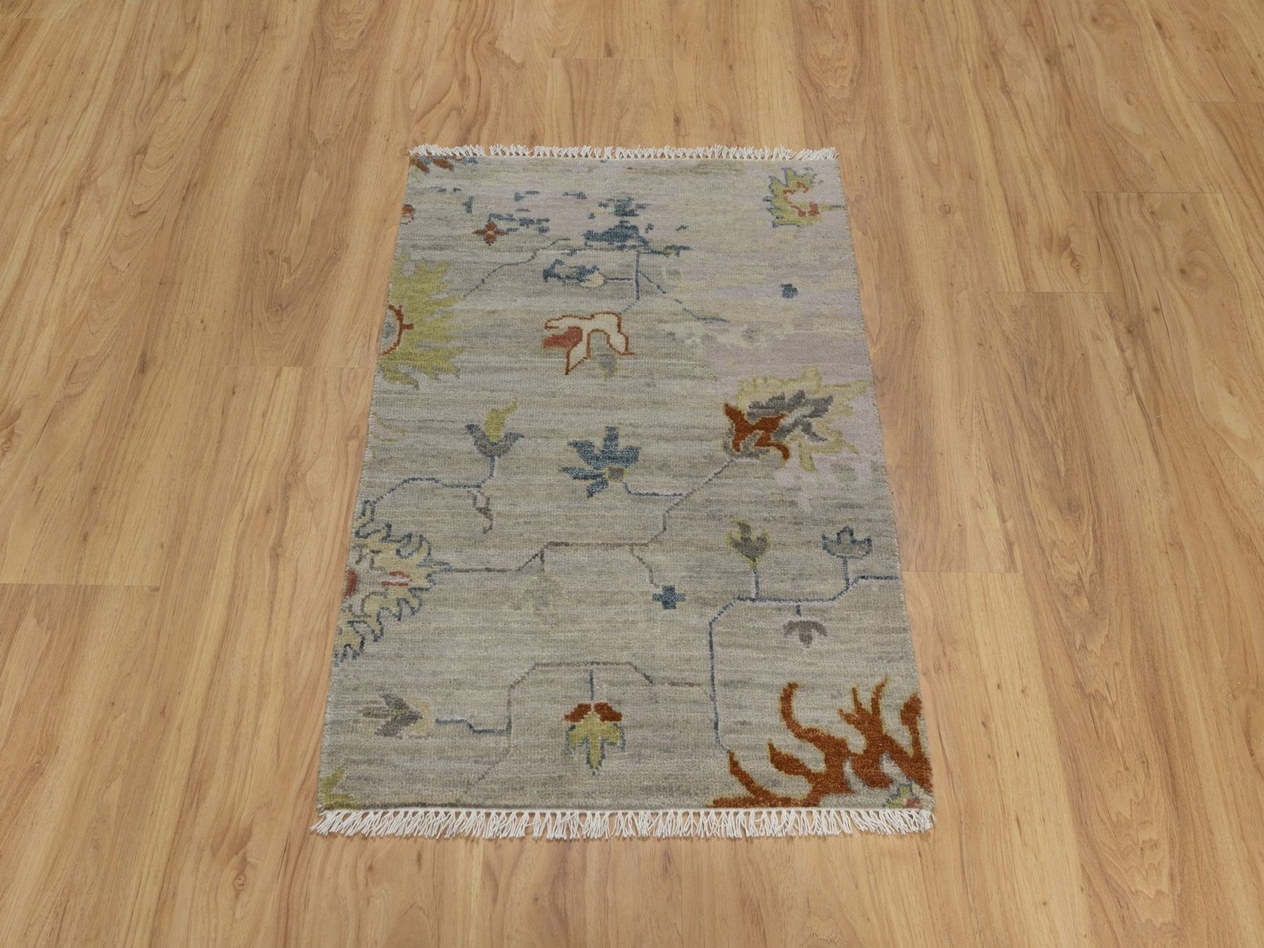 Agra Oushak hand-knotted wool rug in Gray, 2'1" x 3' — SKU O091454 (view 2)