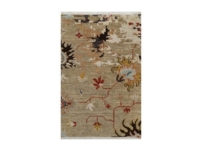 Oushak Oushak hand-knotted wool rug in Brown, 2'1" x 3'2" — SKU O091457
