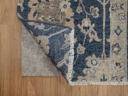 Blue 2'0" x 3'1" Oushak And Peshawar Hand knotted Wool Rug - Sku: O091459