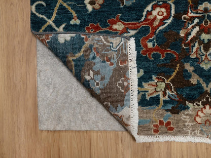 Blue 2'1" x 3'0" Oushak And Peshawar Hand knotted Wool Rug - Sku: O091461
