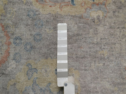 Beige 2'0" x 3'1" Oushak And Peshawar Hand knotted Wool Rug - Sku: O091463
