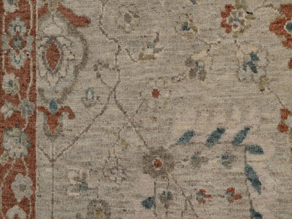 Beige 2'2" x 3'1" Oushak And Peshawar Hand knotted Wool Rug - Sku: O091464