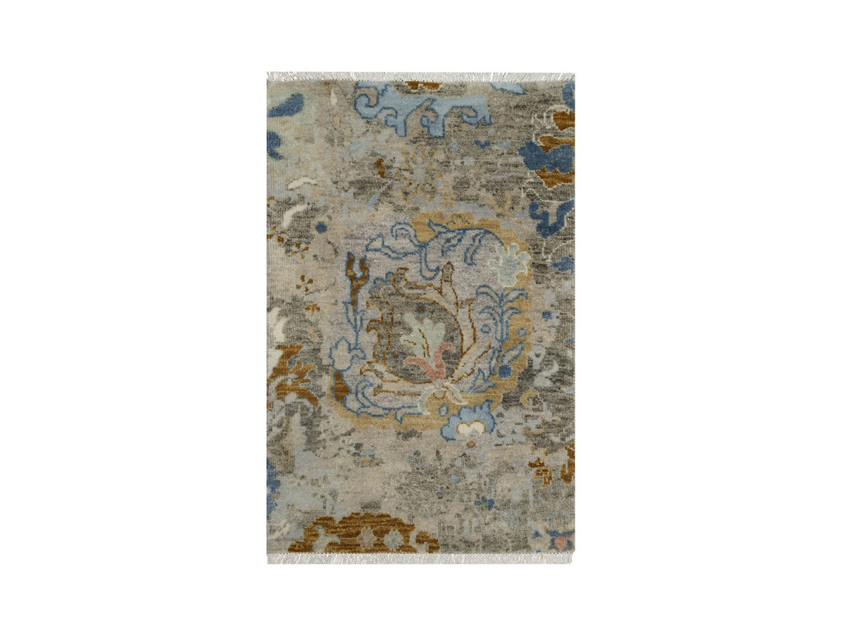 Oushak Oushak hand-knotted wool rug in Ivory, 2' x 3'1" — SKU O091465