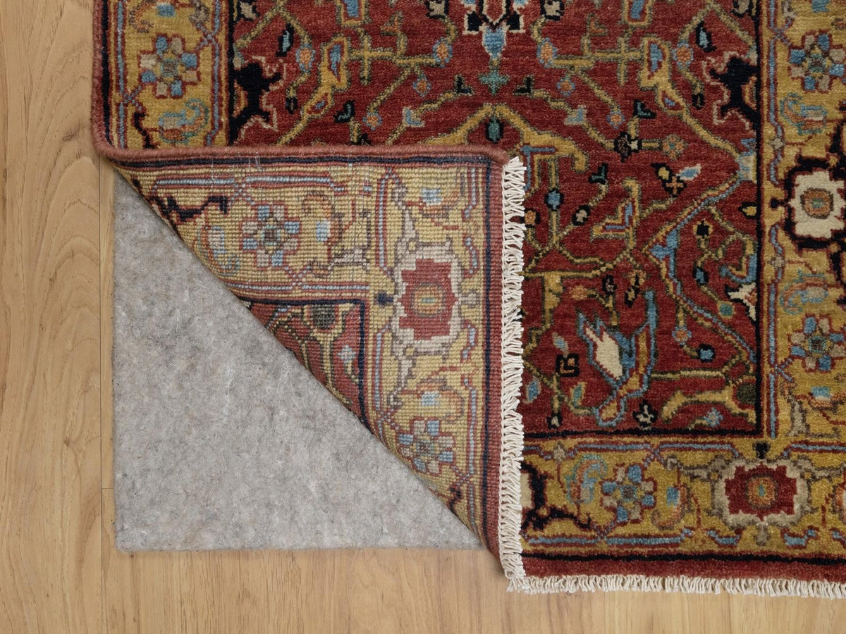 Heriz Heriz hand-knotted wool rug in Red & Gold, 2'1" x 3'3" — SKU O091484 (view 3)
