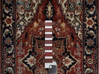 Red 2'0" x 3'0" Heriz Hand knotted Wool Rug - Sku: O091488