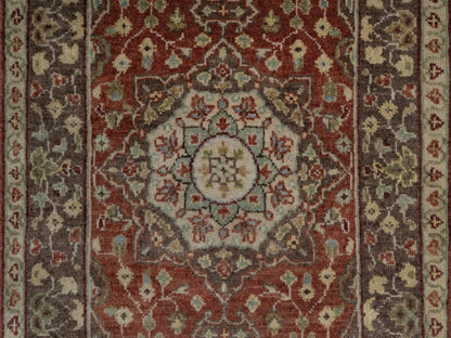 Tabriz Fine Oriental hand-knotted wool rug in Red & Brown, 2' x 3'1" — SKU O091489 (view 5)