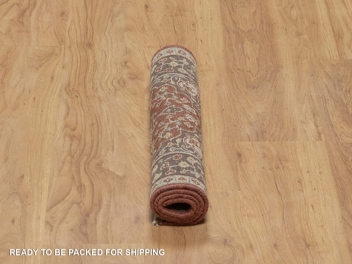 Tabriz Fine Oriental hand-knotted wool rug in Red & Brown, 2'1" x 3'1" — SKU O091490 (view 6)