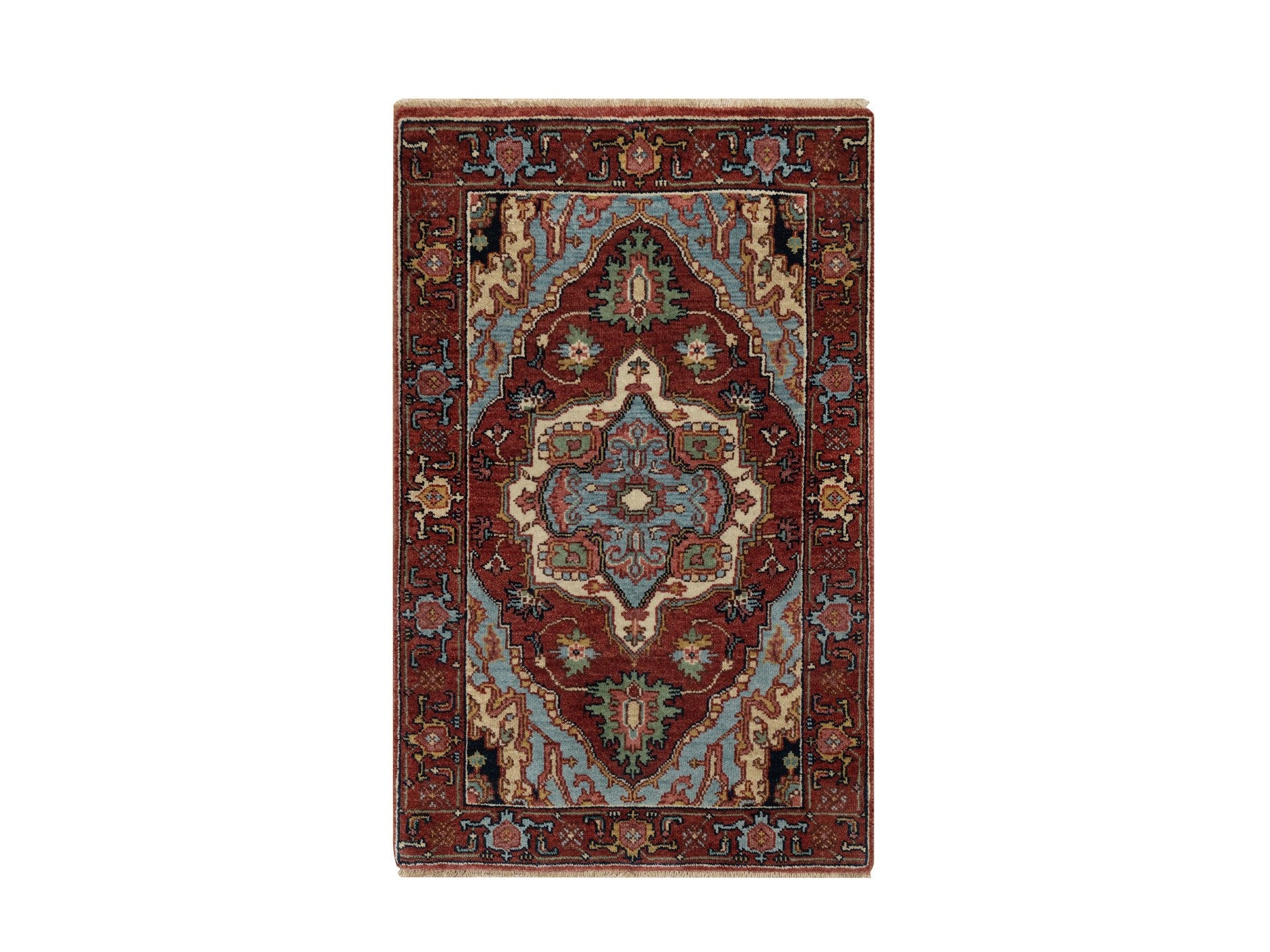 Heriz Heriz hand-knotted wool rug in Red, 2' x 3'3" — SKU O091492