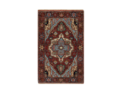 Heriz Heriz hand-knotted wool rug in Red, 2' x 3'3" — SKU O091492