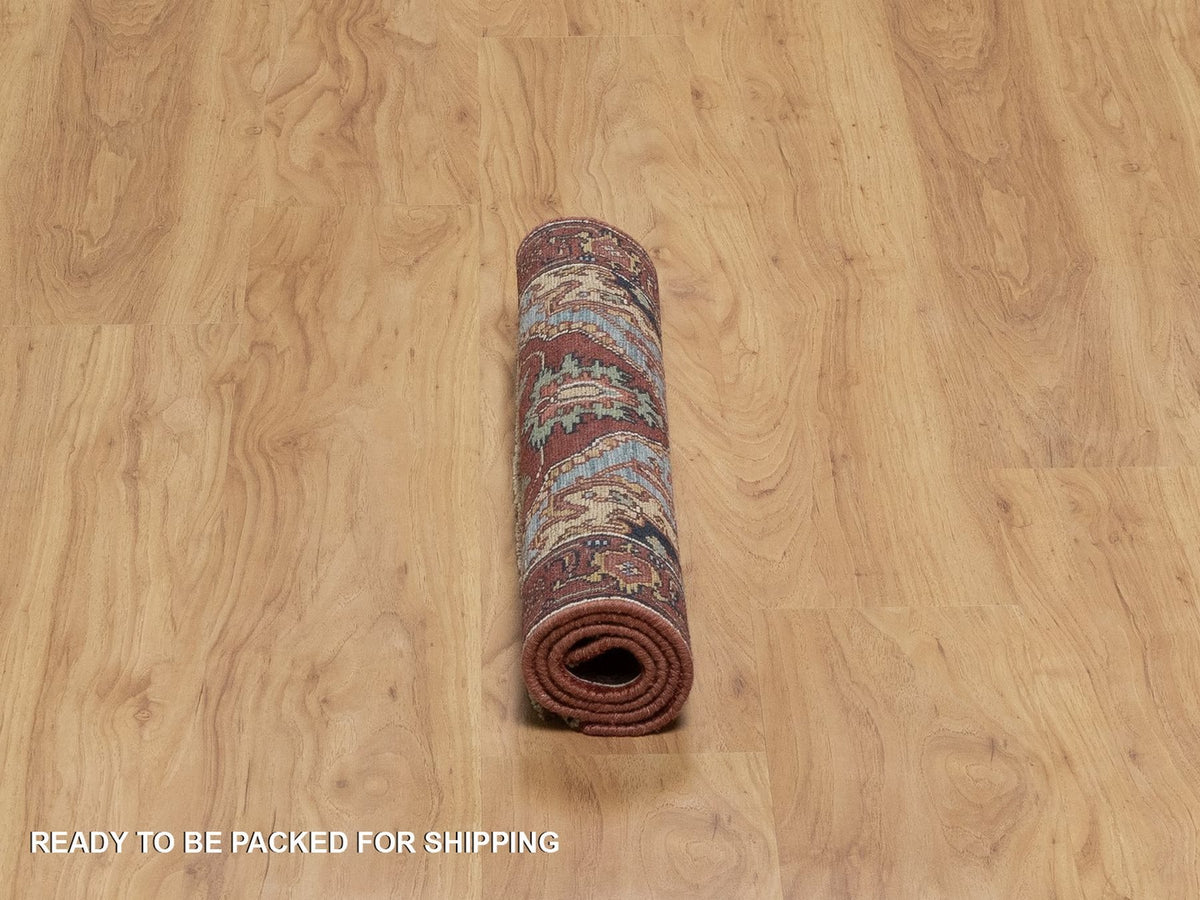 Heriz Heriz hand-knotted wool rug in Red, 2' x 3'3" — SKU O091492 (view 6)