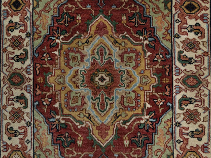 Heriz Heriz hand-knotted wool rug in Red & Ivory, 2'1" x 3' — SKU O091493 (view 5)