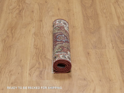 Heriz Heriz hand-knotted wool rug in Red & Ivory, 2'1" x 3' — SKU O091493 (view 6)