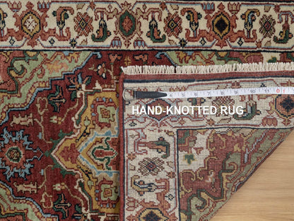 Heriz Heriz hand-knotted wool rug in Red & Ivory, 2'1" x 3' — SKU O091493 (view 8)