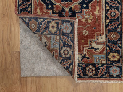 Heriz Heriz hand-knotted wool rug in Red & Midnight Blue, 2'1" x 3'2" — SKU O091496 (view 3)