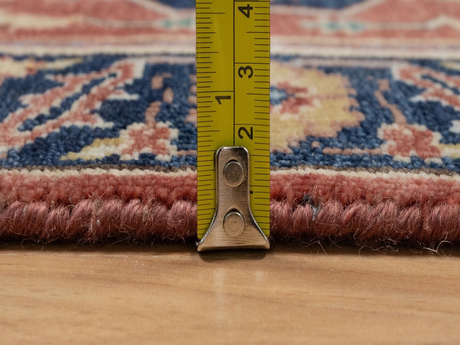 Heriz Heriz hand-knotted wool rug in Red & Midnight Blue, 2'1" x 3'2" — SKU O091496 (view 7)