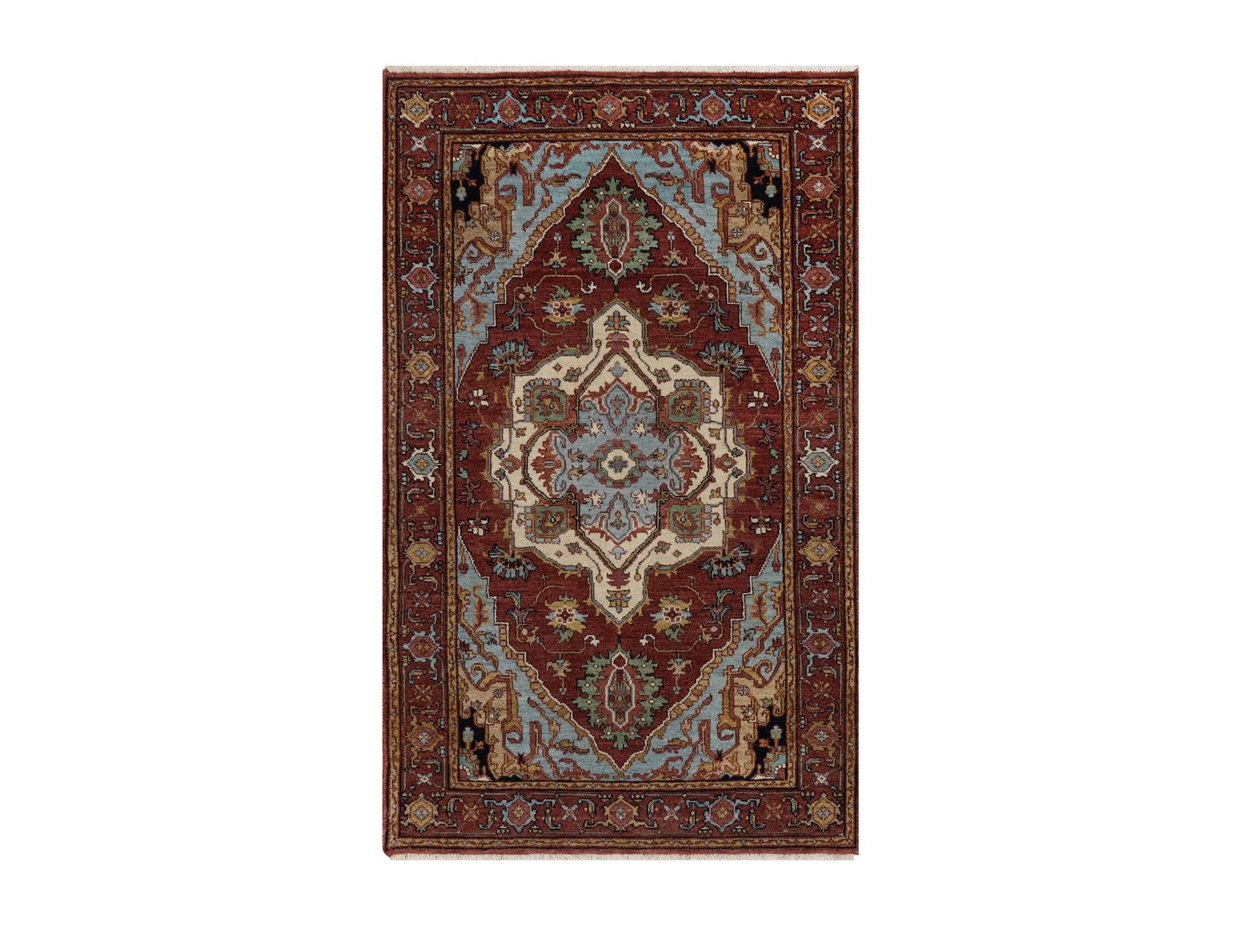 Heriz Heriz hand-knotted wool rug in Red, 3' x 5' — SKU O091497
