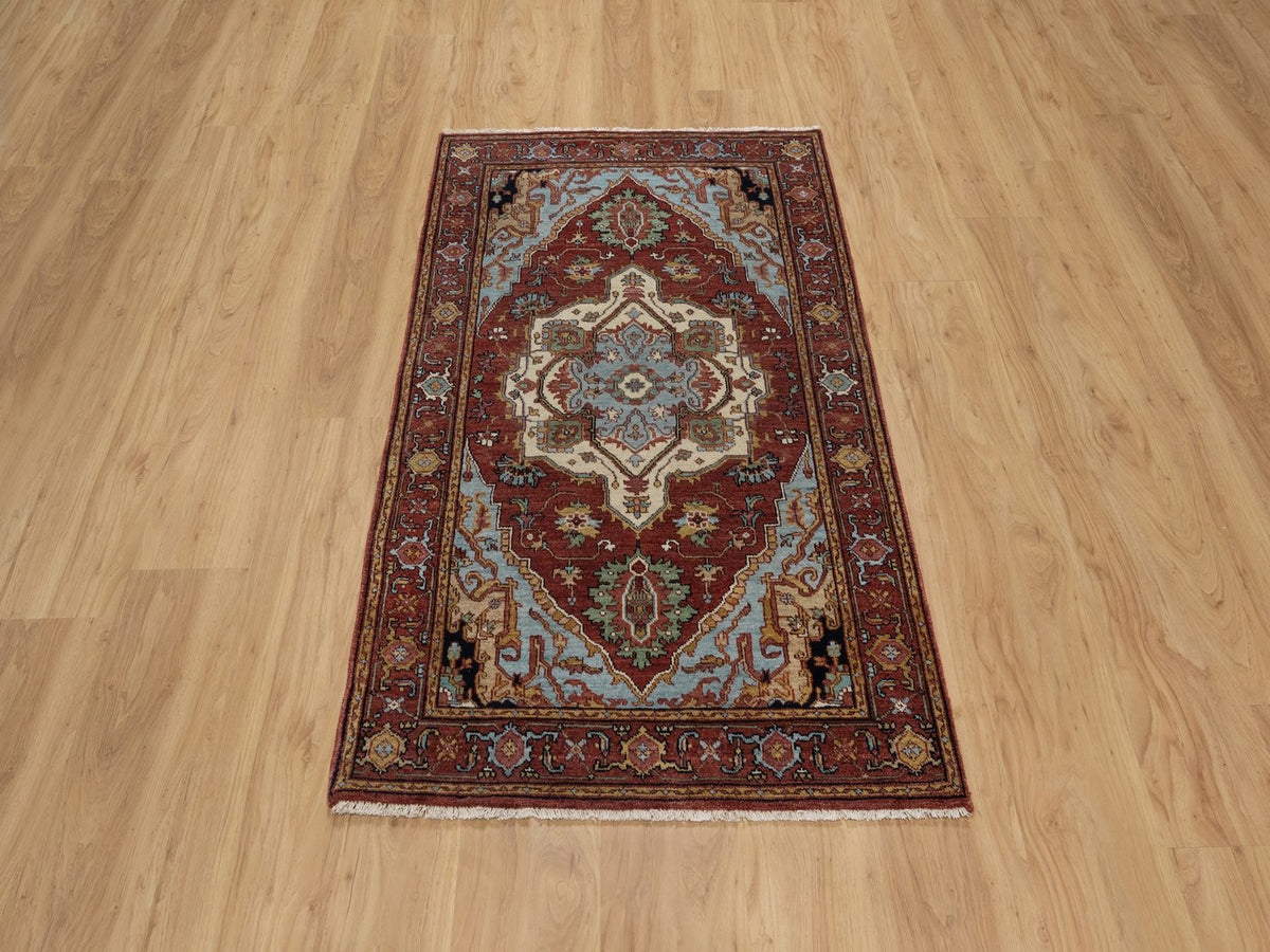 Heriz Heriz hand-knotted wool rug in Red, 3' x 5' — SKU O091497 (view 2)